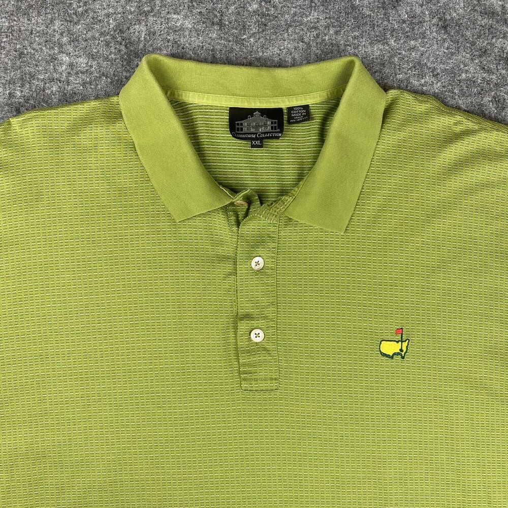 Masters Augusta Shirt Men XXL Golf Polo Clubhouse Collection Made In Italy